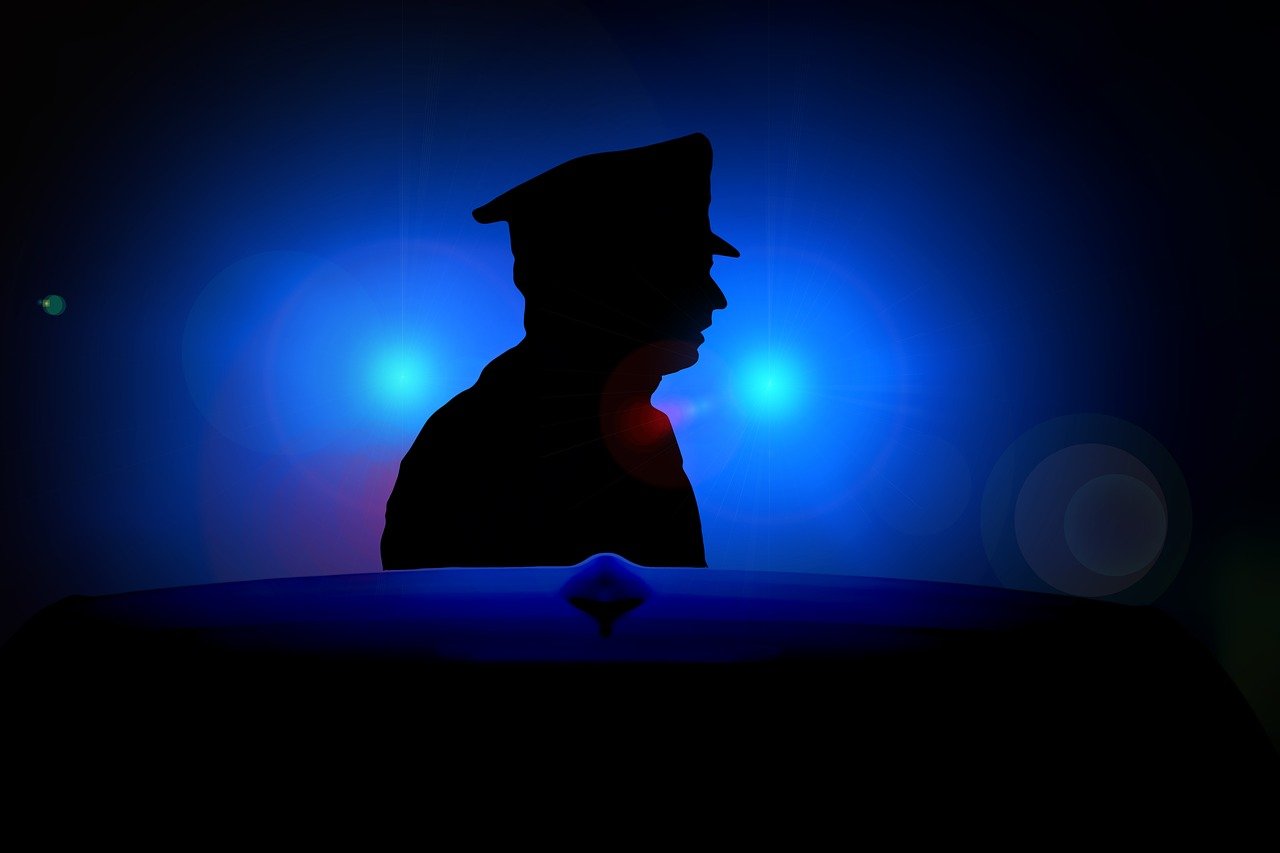 police blue light