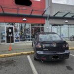 Vehicle drives into store front